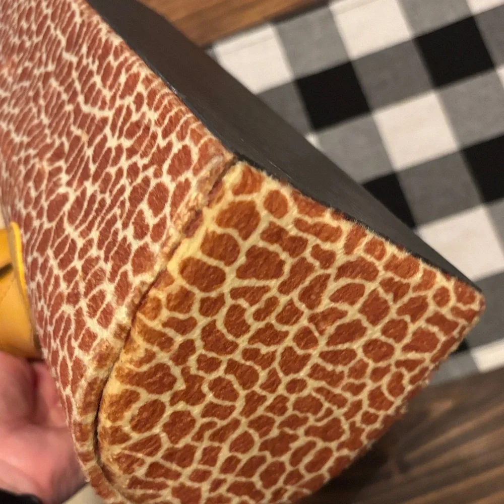 Faux Fur Wine Bag and Giraffe Print Wine Carrier Set restoration Hardware